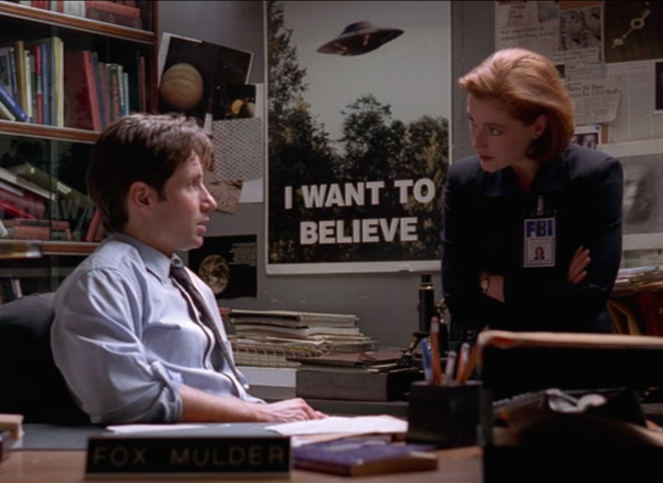 X-Files “I Want to Believe” Poster - Medium, Large Portrait Poster