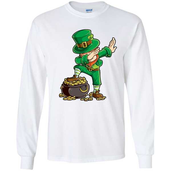 St Patrick's Day Dabbing Leprechaun Funny T-shirt - TeesGrab