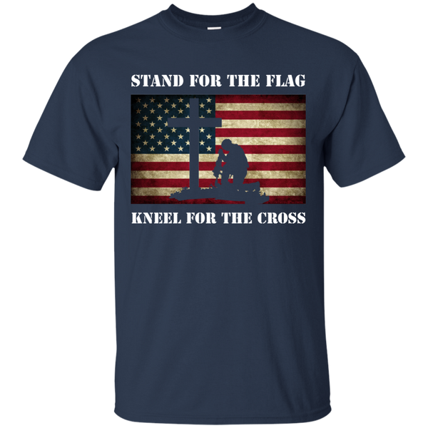 Stand For The Flag Kneel For The Cross T-Shirt - TeesGrab