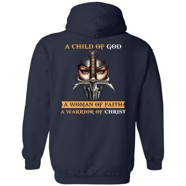 Back Design: A Child Of God A Woman Of Faith shirt - TeesGrab