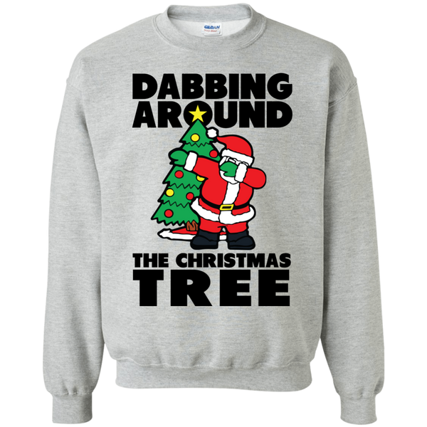 Santa Dabbing Around Christmas Tree T-shirt, Sweater - TeesGrab