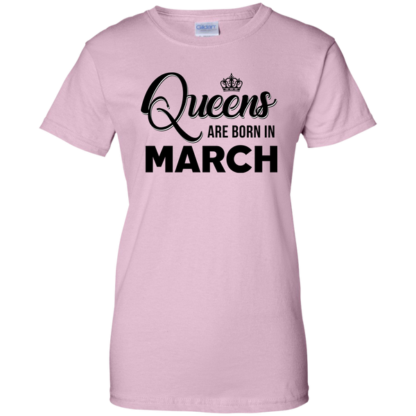 Queens Are Born In March Birthday Girl Shirt, Tank Top, Hoodie - TeesGrab