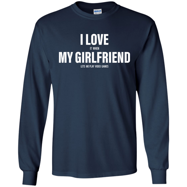 I Love It When My Girlfriend Lets Me Play Video Games Funny T-shirt - TeesGrab