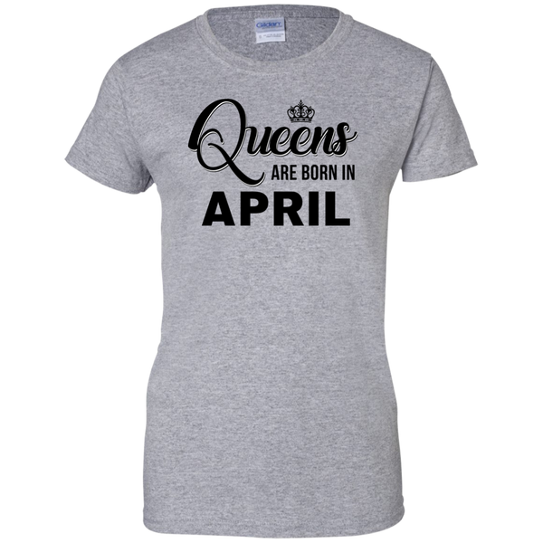 Queens are born in April Shirt, Tank Top, Racerback Tank Top - TeesGrab