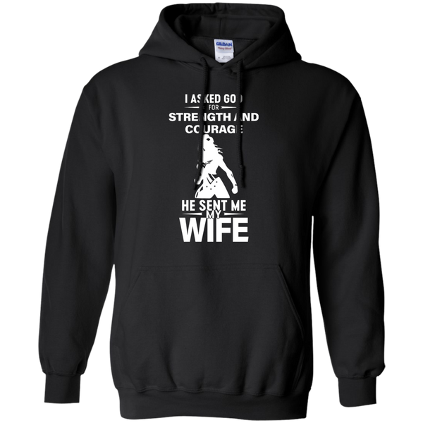 Wonder Woman: I Asked God For Strength And Courage He Sent My Wife Shirt - TeesGrab
