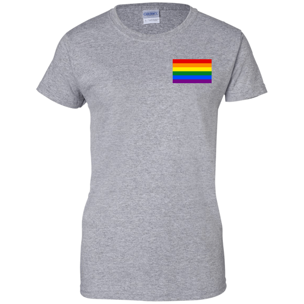 LGBTQ Pride Flag Left Chest Shirt, Hoodie, Sweater - TeesGrab
