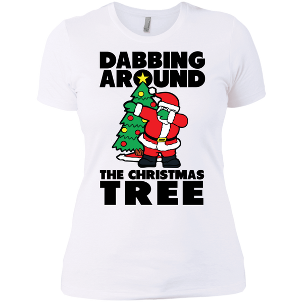 Santa Dabbing Around Christmas Tree T-shirt, Sweater - TeesGrab