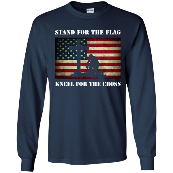 Stand For The Flag Kneel For The Cross T-Shirt - TeesGrab