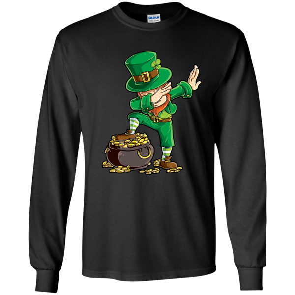 St Patrick's Day Dabbing Leprechaun Funny T-shirt - TeesGrab