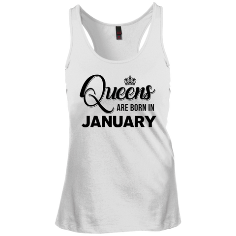 Queens are born in January Shirt, Tank Top, Racerback Tank Top - TeesGrab