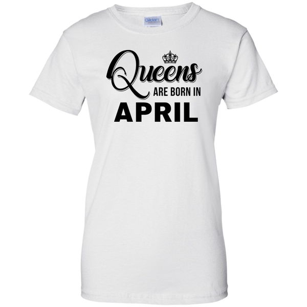 Queens are born in April Shirt, Tank Top, Racerback Tank Top - TeesGrab