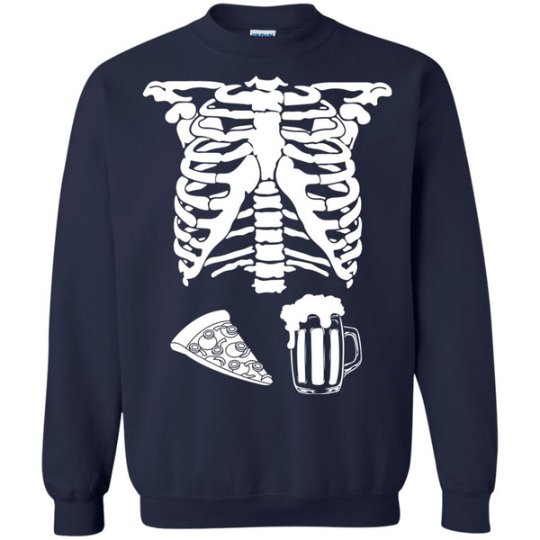 Halloween Skeleton Pizza Beer Costume T-shirt, Hoodie, Tank - TeesGrab