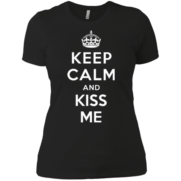 Keep Calm and Kiss Me - Funny Valentine T-shirt - TeesGrab