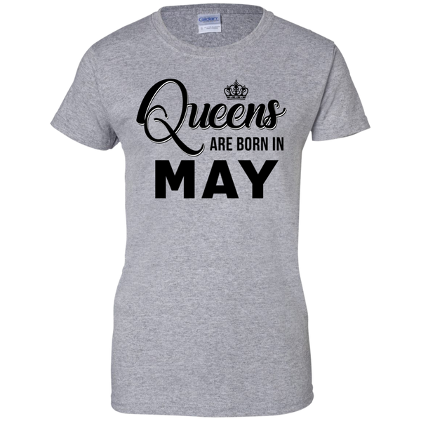 Queens are born in May Shirt, Tank Top, Racerback Tank Top - TeesGrab