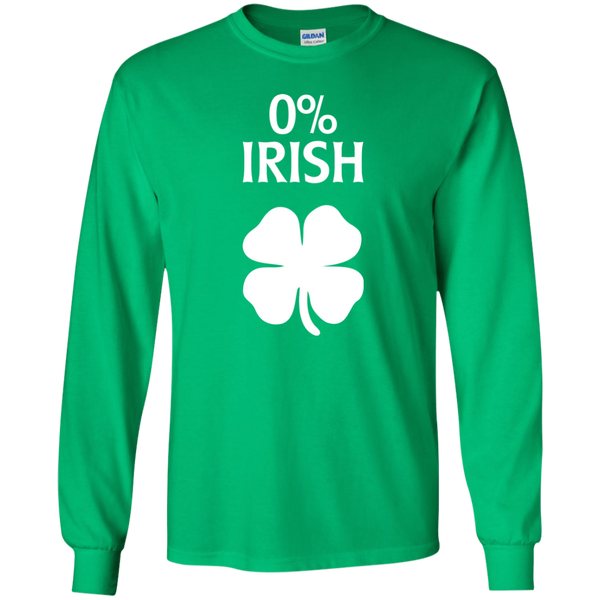 Irish 0% Funny St. Patrick's Day T-shirt, Hoodie, Long Sleeve - TeesGrab