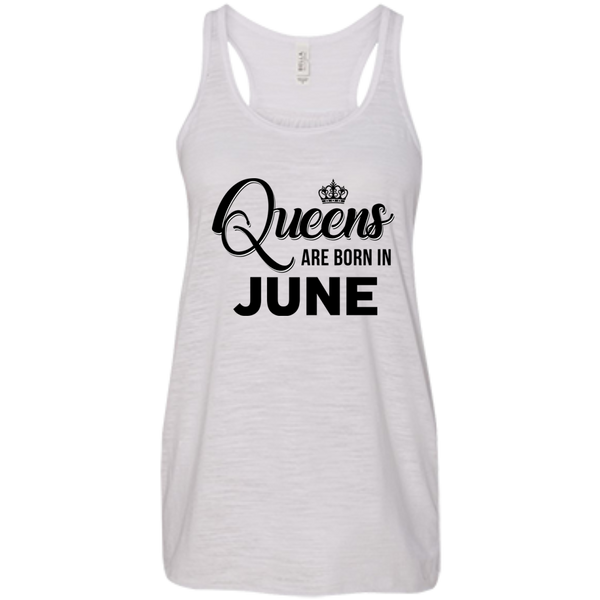 Queens are born in June Shirt, Tank Top, Racerback Tank Top - TeesGrab