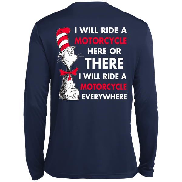Back Design: I Will Ride A Motorcycle Here Or There I Will Ride Everywhere T-Shirts, Hoodie - TeesGrab