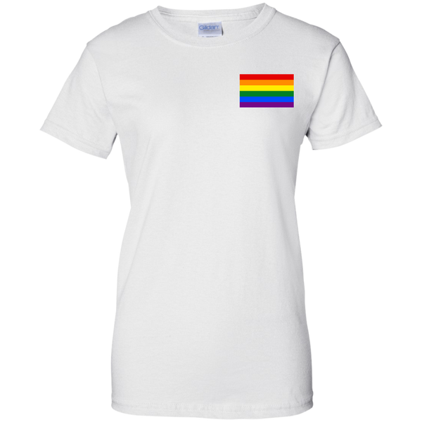 LGBTQ Pride Flag Left Chest Shirt, Hoodie, Sweater - TeesGrab
