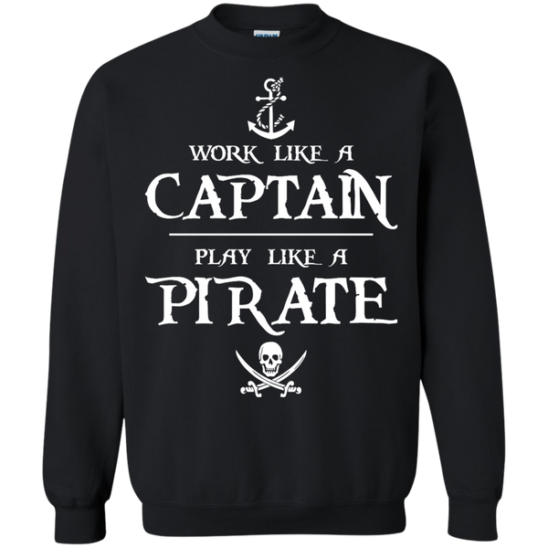 Work Like a Captain Play Like a Pirate Shirt, Hoodie, Tank - TeesGrab