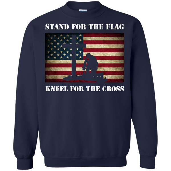 Stand For The Flag Kneel For The Cross T-Shirt - TeesGrab