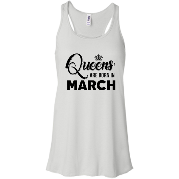 Queens Are Born In March Birthday Girl Shirt, Tank Top, Hoodie - TeesGrab