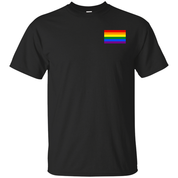 LGBTQ Pride Flag Left Chest Shirt, Hoodie, Sweater - TeesGrab