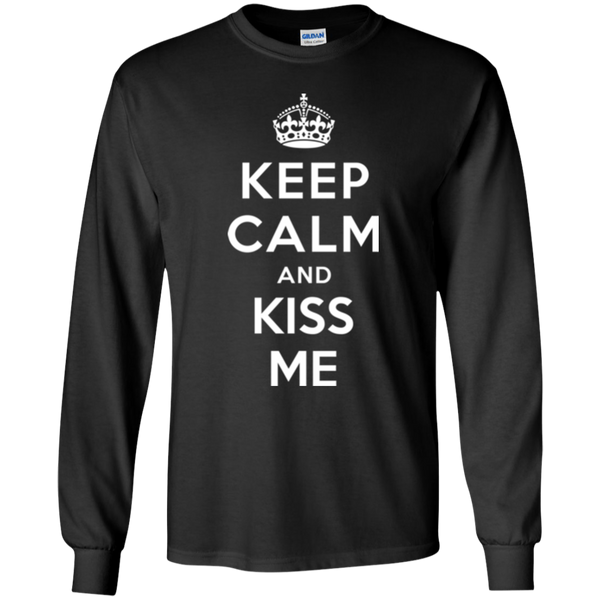 Keep Calm and Kiss Me - Funny Valentine T-shirt - TeesGrab