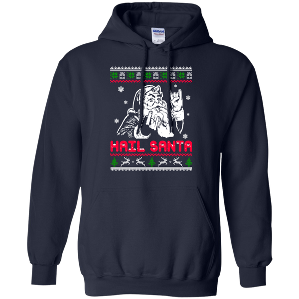 Hail Santa Ugly Christmas Sweater, Long Sleeve - TeesGrab