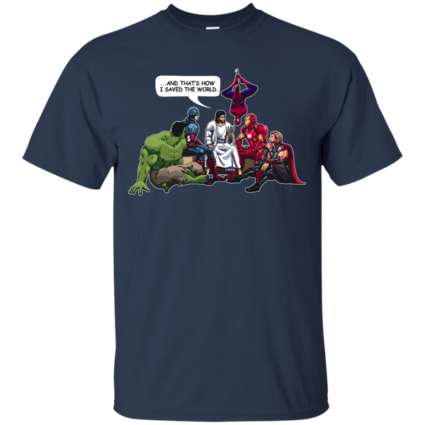 Jesus and Superheroes: And that's how I saved the World Kid, Youth Shirt - TeesGrab