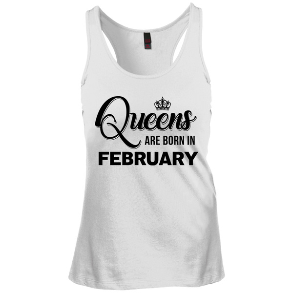 Queens are born in February Shirt, Tank Top, Racerback Tank Top - TeesGrab