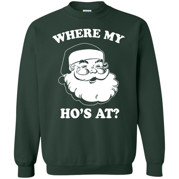 Santa: Where My Ho's At Christmas Shirt, Sweater, Long Sleeve - TeesGrab
