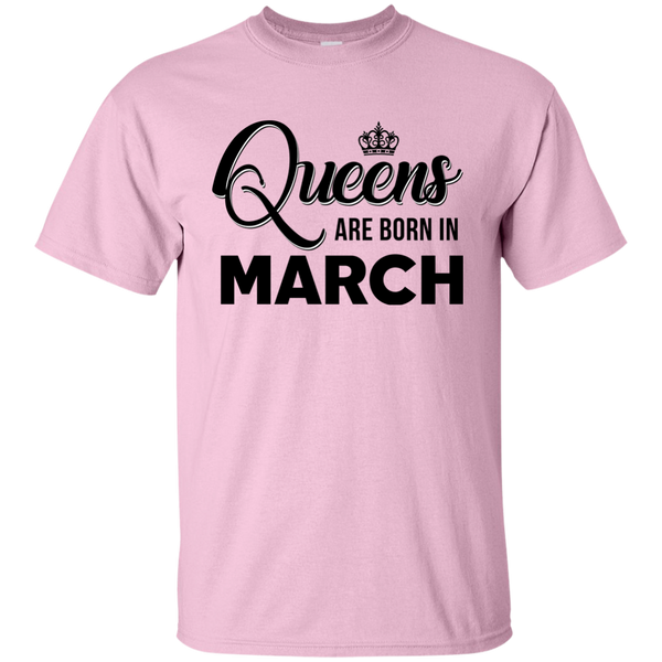 Queens Are Born In March Birthday Girl Shirt, Tank Top, Hoodie - TeesGrab