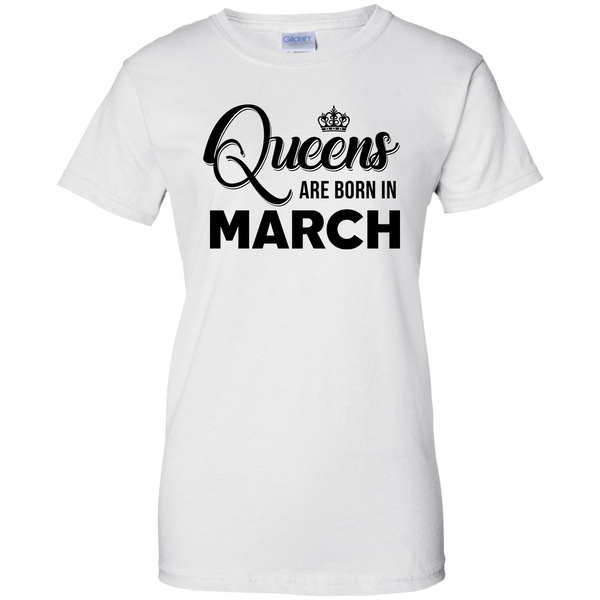 Queens Are Born In March Birthday Girl Shirt, Tank Top, Hoodie - TeesGrab