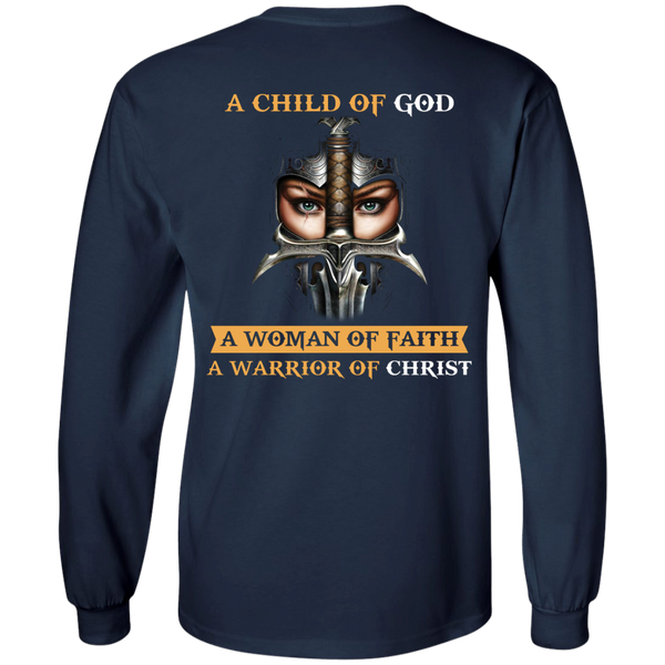 Back Design: A Child Of God A Woman Of Faith shirt - TeesGrab