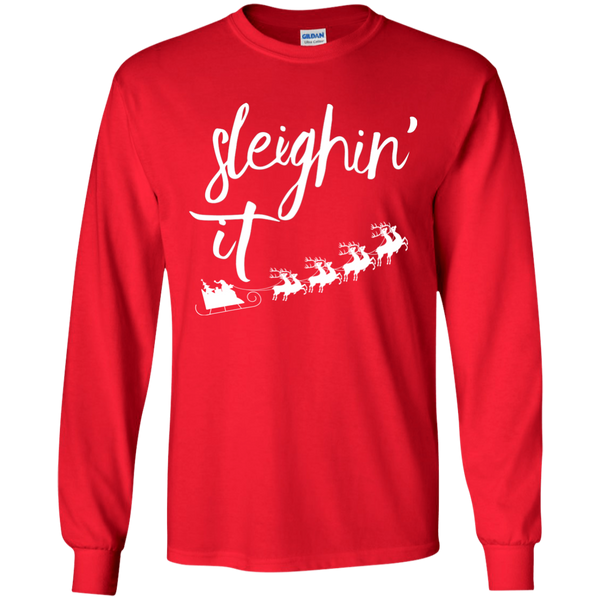 Sleighin' It Christmas Sweater, Hoodie, T-Shirt - TeesGrab