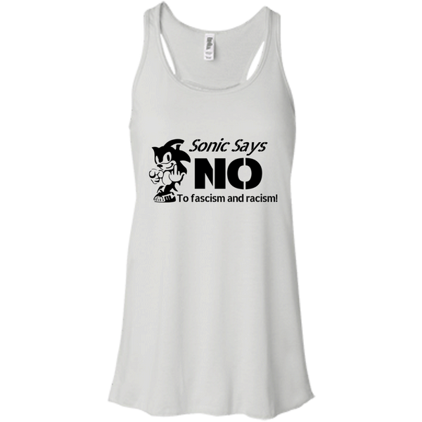Sonic Says NO to Fascism and Racism T-Shirt, Hoodie, Tank - TeesGrab