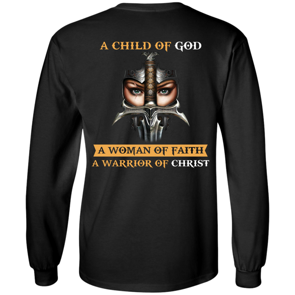 Back Design: A Child Of God A Woman Of Faith shirt - TeesGrab