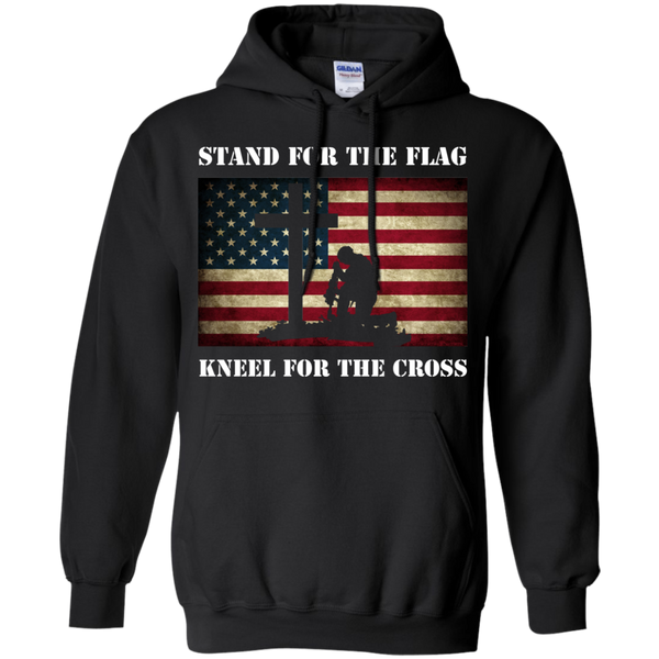 Stand For The Flag Kneel For The Cross T-Shirt - TeesGrab