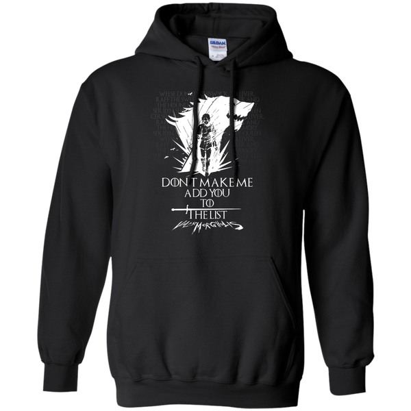 Game of Thrones: Arya Stark Don't make me add you to the list Shirt, Hoodie - TeesGrab