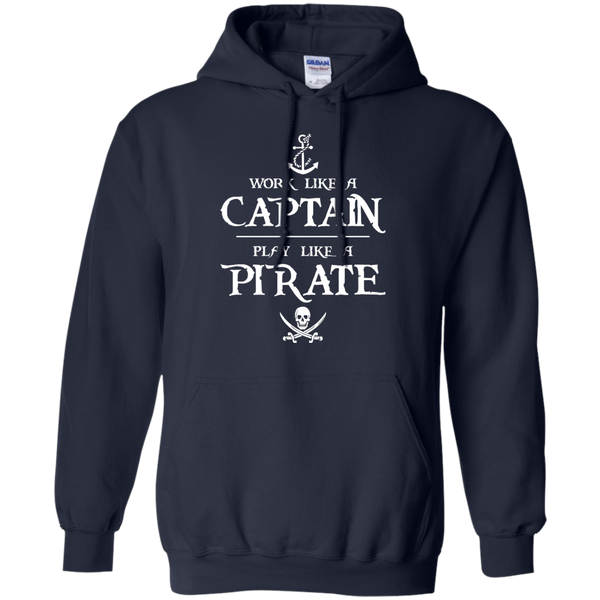 Work Like a Captain Play Like a Pirate Shirt, Hoodie, Tank - TeesGrab