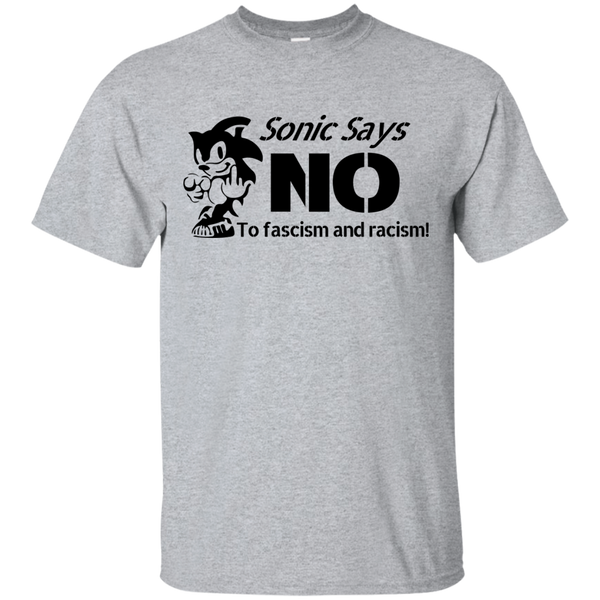 Sonic Says NO to Fascism and Racism T-Shirt, Hoodie, Tank - TeesGrab