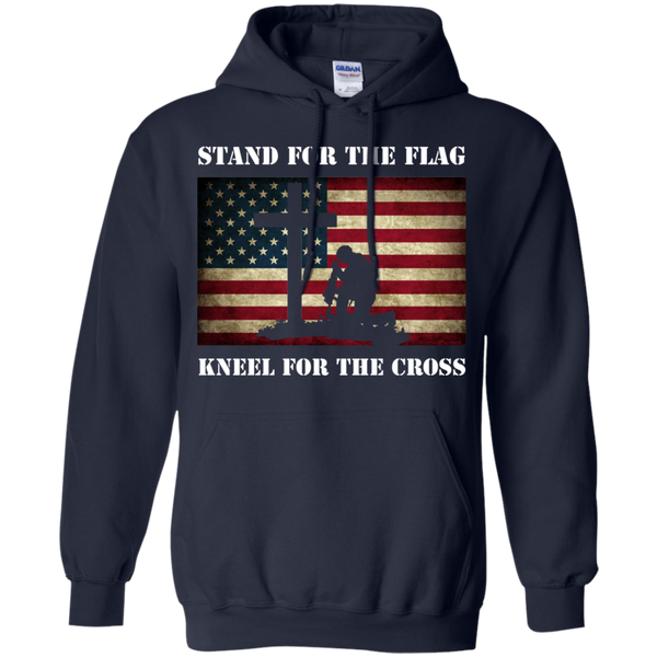 Stand For The Flag Kneel For The Cross T-Shirt - TeesGrab