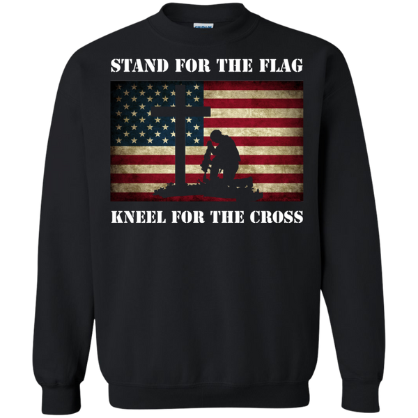 Stand For The Flag Kneel For The Cross T-Shirt - TeesGrab