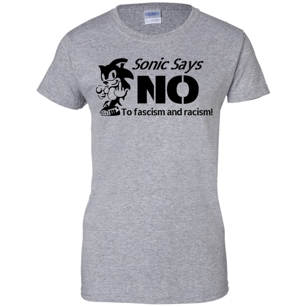 Sonic Says NO to Fascism and Racism T-Shirt, Hoodie, Tank - TeesGrab