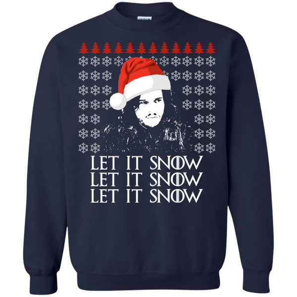 Jon Snow Let It Snow Ugly Sweater, Long Sleeve, Hoodie - TeesGrab