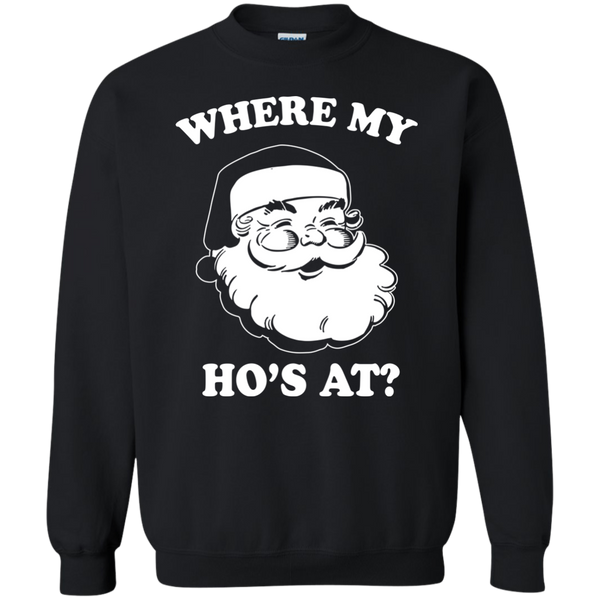 Santa: Where My Ho's At Christmas Shirt, Sweater, Long Sleeve - TeesGrab