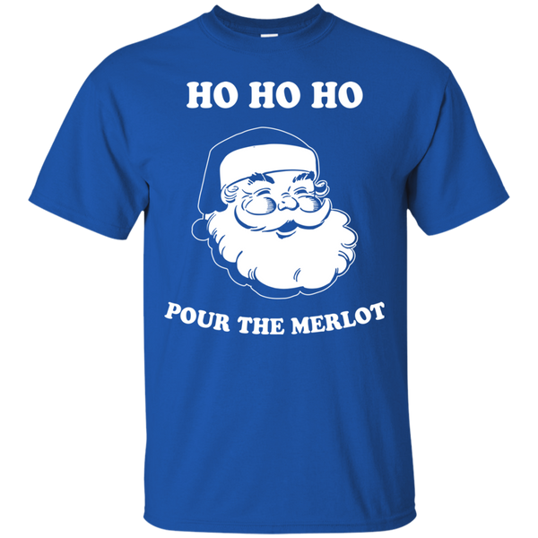 Santa Ho Ho Ho Pour The Merlot Christmas Sweater, Long Sleeve - TeesGrab