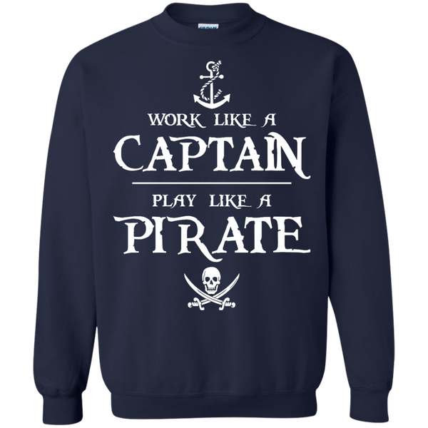 Work Like a Captain Play Like a Pirate Shirt, Hoodie, Tank - TeesGrab