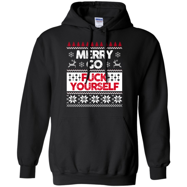 Merry Go Fuck Yourself Christmas Sweater, Long Sleeve - TeesGrab