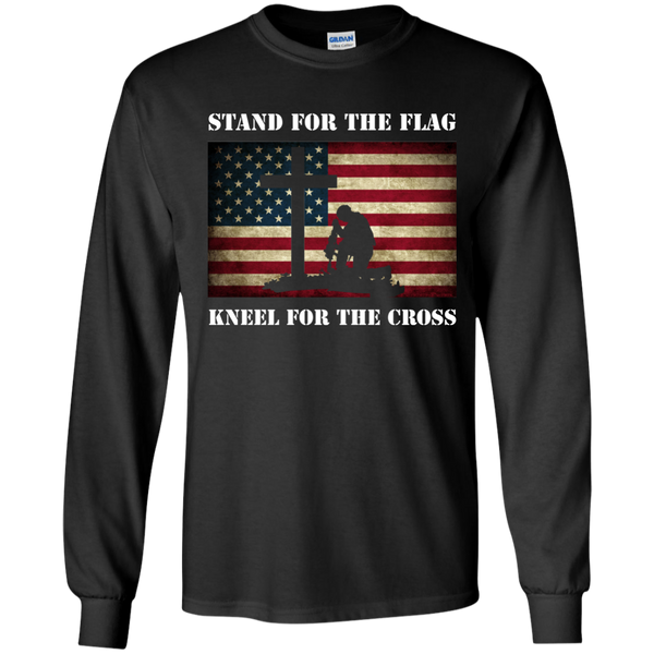 Stand For The Flag Kneel For The Cross T-Shirt - TeesGrab